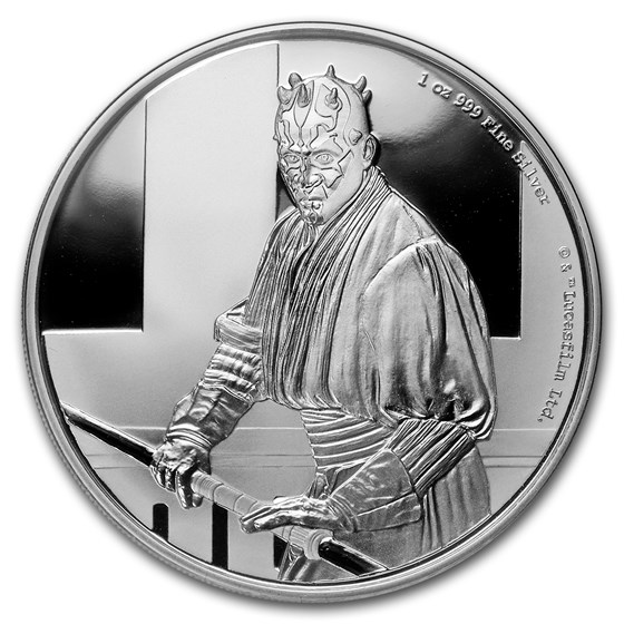 2018 Niue 1 oz Silver $2 Star Wars Darth Maul (w/Box & COA) 2018 Niue 1 oz Silver $2 Star Wars Darth Maul (w/Box & COA)